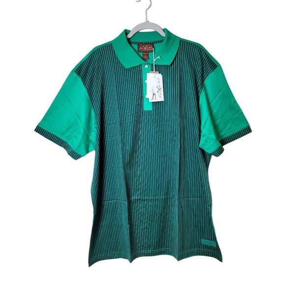 Red X Jacket PikWakWad mad in Italy polo golf Shirt green RARE %100 cotton XXL - Picture 1 of 7